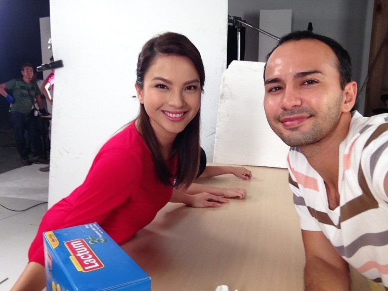 On set with the mom talent. Occupational hazard: forgetting names! 